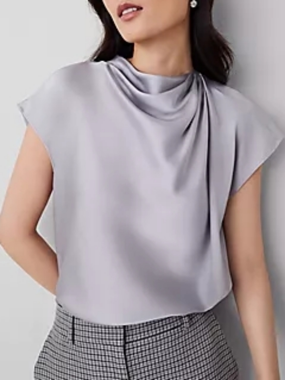 BRAND NEW NWT Black Cowl Neck Blouse XL - Picture 7 of 12